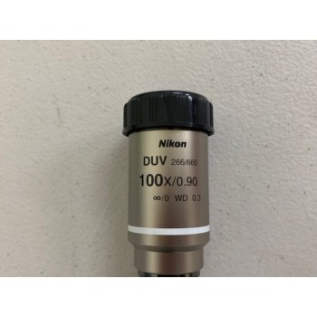 Nikon DUV 266/660 100X0.9 ∞/0 BD WD 0.3 Microscope Objective Lens